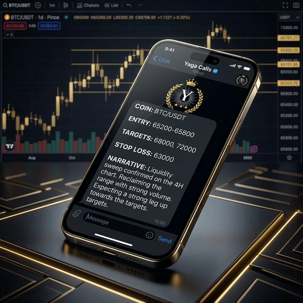 Premium Telegram Crypto Signal Mockup