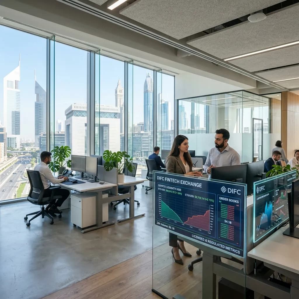 Dubai International Financial Centre DIFC licensed digital asset exchange infrastructure